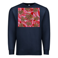 Navy valentine's day hearts bow and arrow Premium Sweatshirt - RanaPortraitStore