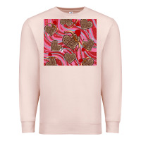 Pale Pink valentine's day hearts bow and arrow Premium Sweatshirt - RanaPortraitStore