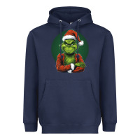 Navy Grinch Heavyweight Hoodie - Unal Design