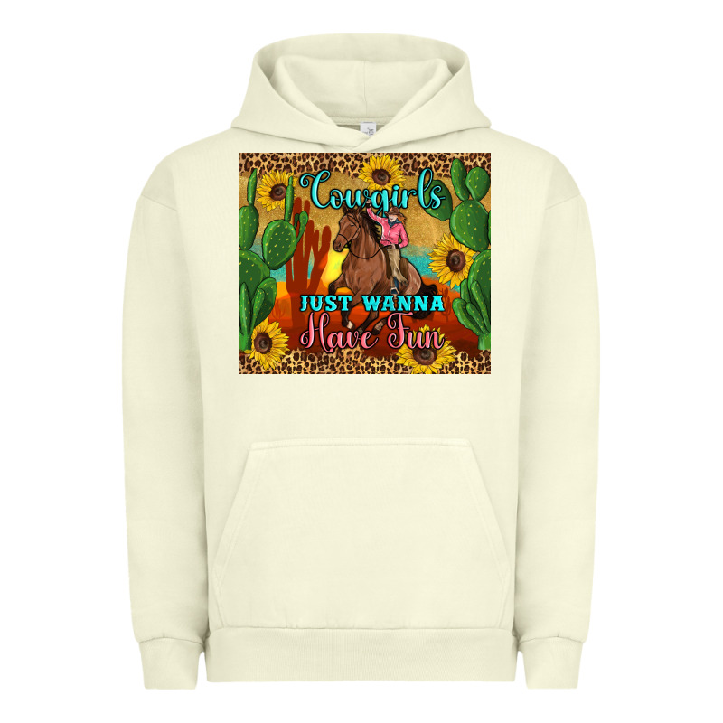 Cowgirls Just Wanna Have Fun Urban Hoodie by Artiststas | Teevron