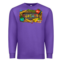 Purple teacher Premium Sweatshirt - texasbilliewilder