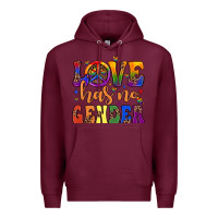 Burgundy love has no gender Premium Hoodie - JahusDesignShop