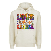Oatmeal Heather love has no gender Premium Hoodie - JahusDesignShop
