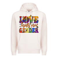 Pale Pink love has no gender Premium Hoodie - JahusDesignShop