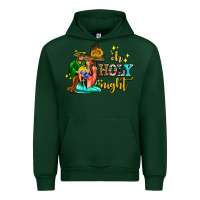 Forest Green oh holy night with sunflower and cross Urban Hoodie - AdoDesignShop