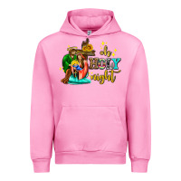 Fuchsia Pink oh holy night with sunflower and cross Urban Hoodie - AdoDesignShop