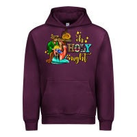 Mauve Wine oh holy night with sunflower and cross Urban Hoodie - AdoDesignShop