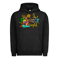 Pigment Black oh holy night with sunflower and cross Urban Hoodie - AdoDesignShop