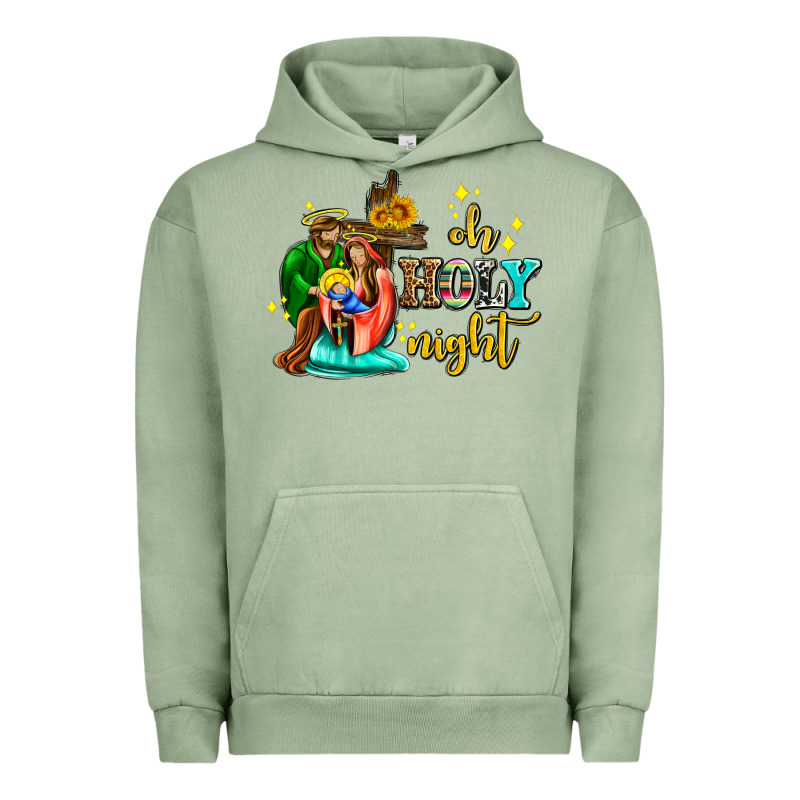 Oh Holy Night With Sunflower And Cross Urban Hoodie by AdoDesignShop | Teevron