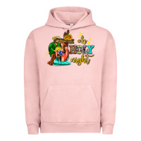 Pigment Salmon oh holy night with sunflower and cross Urban Hoodie - AdoDesignShop