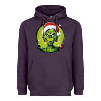 Plum Grinch Heavyweight Hoodie - Unal Design