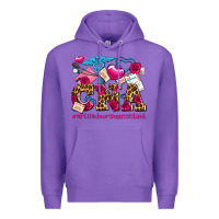 Purple valentines day cna certified nursing assistant Premium Hoodie - AdoDesignShop