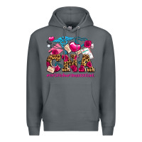 Rock valentines day cna certified nursing assistant Premium Hoodie - AdoDesignShop