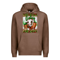 Chestnut Christmas feeling jolly cow Premium Hoodie - Artiststas