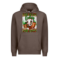 Coffee Christmas feeling jolly cow Premium Hoodie - Artiststas