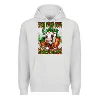 Dove Grey Christmas feeling jolly cow Premium Hoodie - Artiststas