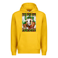 Lemon Christmas feeling jolly cow Premium Hoodie - Artiststas