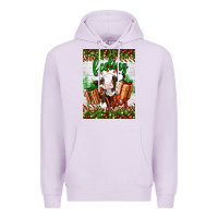 Lilac Christmas feeling jolly cow Premium Hoodie - Artiststas