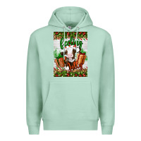 Seafoam Christmas feeling jolly cow Premium Hoodie - Artiststas