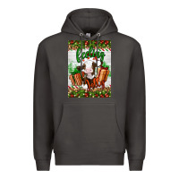 Smoke Christmas feeling jolly cow Premium Hoodie - Artiststas