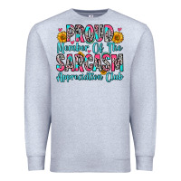 Heather Grey proud member of the sarcasm appreciation club Premium Sweatshirt - Zillion Design Studio