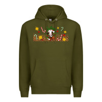 Army Green Christmas feeling jolly cow Premium Hoodie - Artiststas