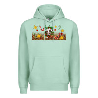 Seafoam Christmas feeling jolly cow Premium Hoodie - Artiststas