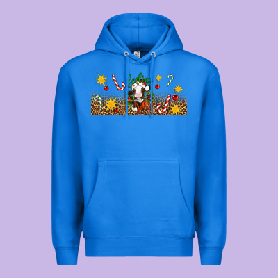 Christmas Feeling Jolly Cow Premium Hoodie Designed By Artiststas