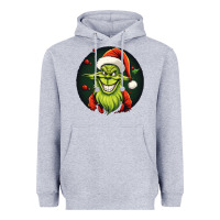 Heather Grey Grinch Heavyweight Hoodie - Unal Design