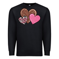 Black valentine's day hearts Premium Sweatshirt - RanaPortraitStore