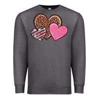 Charcoal Heather valentine's day hearts Premium Sweatshirt - RanaPortraitStore
