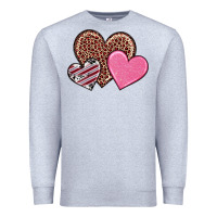Heather Grey valentine's day hearts Premium Sweatshirt - RanaPortraitStore