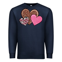 Navy valentine's day hearts Premium Sweatshirt - RanaPortraitStore