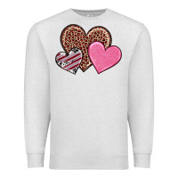 Oatmeal Heather valentine's day hearts Premium Sweatshirt - RanaPortraitStore