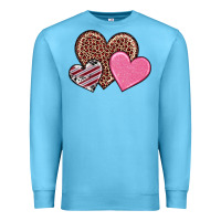 Ocean Blue valentine's day hearts Premium Sweatshirt - RanaPortraitStore