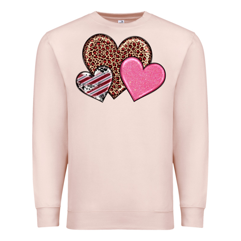 Valentine's Day Hearts Premium Sweatshirt by RanaPortraitStore | Teevron