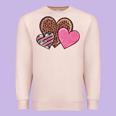 Premium Sweatshirt valentine's day hearts