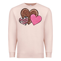 Pale Pink valentine's day hearts Premium Sweatshirt - RanaPortraitStore
