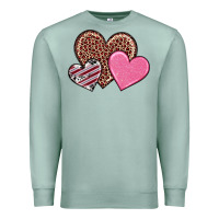 Seafoam valentine's day hearts Premium Sweatshirt - RanaPortraitStore