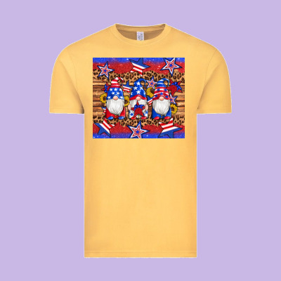 American Flag Gnomes Star Leopard Glitter Tumbler Vintage Tee Designed By Artiststas