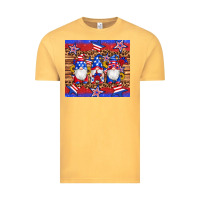 Vintage Mustard american flag gnomes star leopard glitter tumbler Vintage Tee - Artiststas
