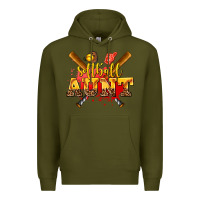 Army Green softball aunt Premium Hoodie - AdoDesignShop