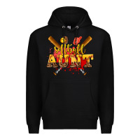 Black softball aunt Premium Hoodie - AdoDesignShop
