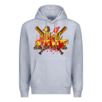 Heather Grey softball aunt Premium Hoodie - AdoDesignShop