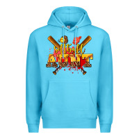 Ocean Blue softball aunt Premium Hoodie - AdoDesignShop