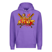 Purple softball aunt Premium Hoodie - AdoDesignShop