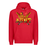 Red softball aunt Premium Hoodie - AdoDesignShop
