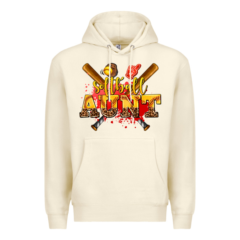 Softball Aunt Premium Hoodie by AdoDesignShop | Teevron