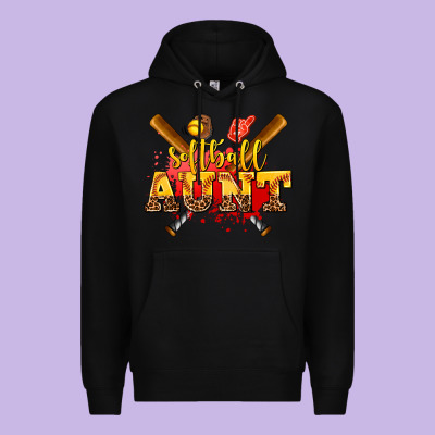 Softball Aunt Premium Hoodie Designed By Adodesignshop