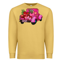 Antique Gold valentine's day heart cactus truck Premium Sweatshirt - RanaPortraitStore